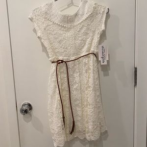 Ben Sherman girls ten sixty boho white dress L